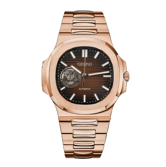 Chocolate Seiko Nautilus Mod (Open Heart)