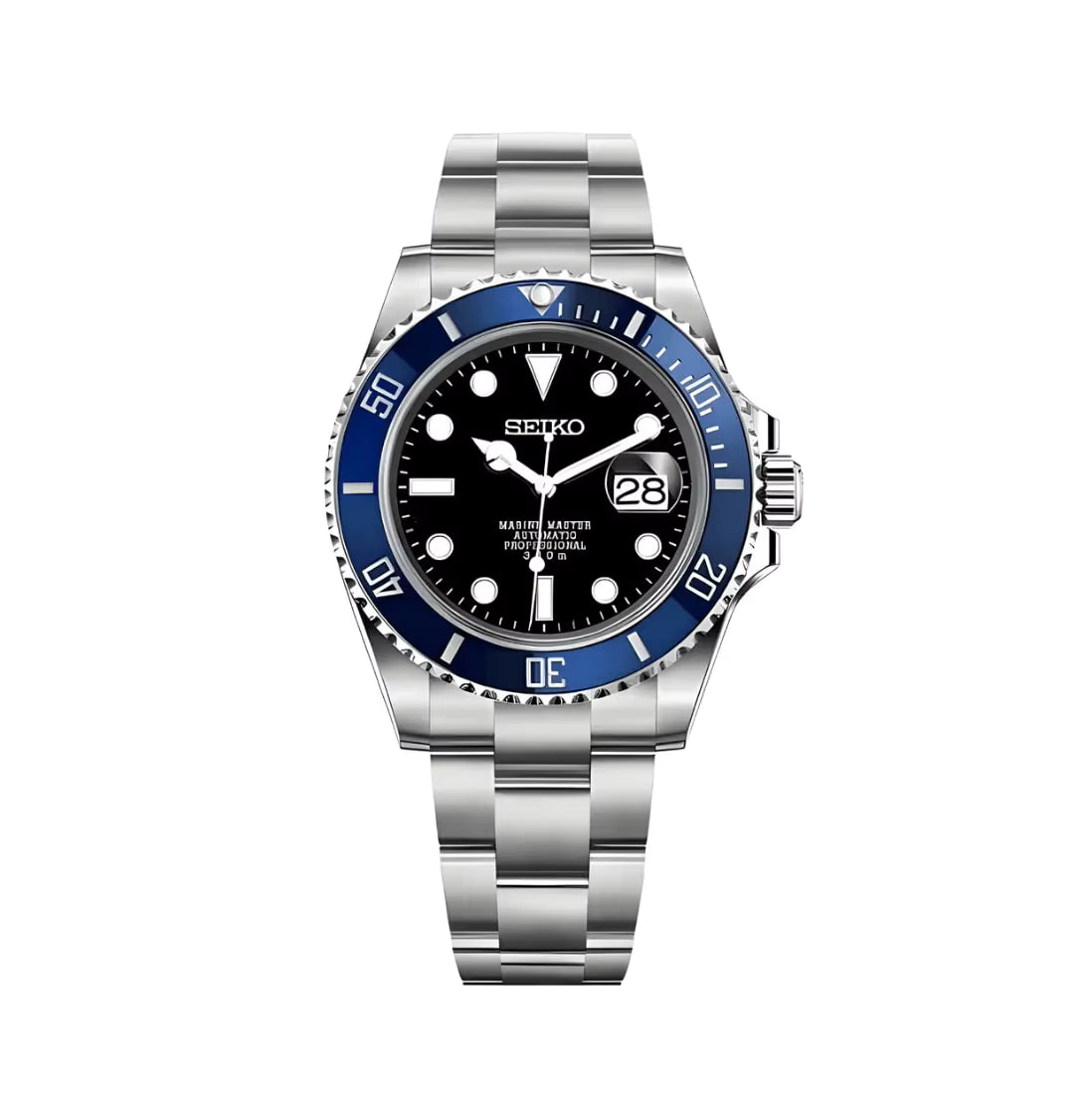 Blue Black Seiko Submariner Mod
